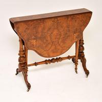 Antique Burr Walnut Drop Leaf Sutherland Table (5 of 12) Antique Burr Walnut Drop Leaf Sutherland Table (5 of 12)
