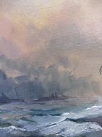 Oil on Board Battle on the Ocean Wave Listed Artist Dion Pears (4 of 12) Oil on Board Battle on the Ocean Wave Listed Artist Dion Pears (4 of 12)