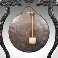 Antique Dinner Gong, Oriental, Ebonised Teak Stand, Chinoiserie, Victorian, 1880 (10 of 12) Antique Dinner Gong, Oriental, Ebonised Teak Stand, Chinoiserie, Victorian, 1880 (10 of 12)