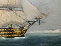 Original Seascape Oil Painting of 18th Century HMS Victory Docked White Cliffs Of Dover (5 of 11) Original Seascape Oil Painting of 18th Century HMS Victory Docked White Cliffs Of Dover (5 of 11)
