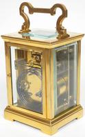 Antique French 8-Day Repeat Carriage Clock Bevelled Case with Enamel Dial Gong Striking (2 of 5) Antique French 8-Day Repeat Carriage Clock Bevelled Case with Enamel Dial Gong Striking (2 of 5)