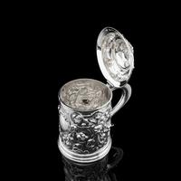 Antique Solid Sterling Silver Large Tankard with Royal Marines Officer Interest - Goldsmiths & Silversmiths Co 1900 (12 of 28) Antique Solid Sterling Silver Large Tankard with Royal Marines Officer Interest - Goldsmiths & Silversmiths Co 1900 (12 of 28)
