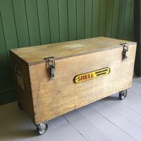 VINTAGE Industrial CHEST Coffee Table Mid Century Old Wooden TRUNK Retro Storage Box + Castors (10 of 12) VINTAGE Industrial CHEST Coffee Table Mid Century Old Wooden TRUNK Retro Storage Box + Castors (10 of 12)