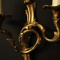French Set of 4 Gilded Opposing Twin Arm Wall Lights (6 of 9) French Set of 4 Gilded Opposing Twin Arm Wall Lights (6 of 9)