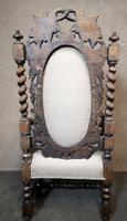 Pair of Victorian Jacobean Style Carved Oak Armchairs (5 of 12) Pair of Victorian Jacobean Style Carved Oak Armchairs (5 of 12)