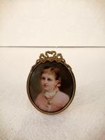 Lovely Miniature Framed Porcelain Plaque of Young Lady (2 of 5) Lovely Miniature Framed Porcelain Plaque of Young Lady (2 of 5)