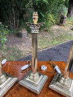 Set 4 English Brass Corinthian Column Table Lamps (4 of 5) Set 4 English Brass Corinthian Column Table Lamps (4 of 5)