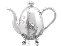 Chinese Export Silver Three Piece Tea Service - Antique c.1920 (15 of 15) Chinese Export Silver Three Piece Tea Service - Antique c.1920 (15 of 15)