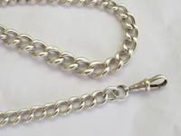 Antique Single Silver Pocket Watch Albert Chain (3 of 3) Antique Single Silver Pocket Watch Albert Chain (3 of 3)