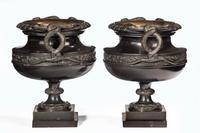 Handsome Pair of 19th Century Bronze Neoclassic Urns (5 of 6) Handsome Pair of 19th Century Bronze Neoclassic Urns (5 of 6)
