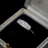 Antique Diamond 11 Stone 18ct 18K Yellow Gold & Platinum Ring (9 of 10) Antique Diamond 11 Stone 18ct 18K Yellow Gold & Platinum Ring (9 of 10)