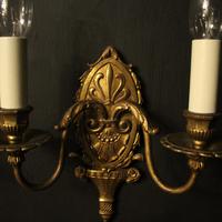 French Gilded Brass Twin Arm Antique Wall Lights (8 of 10) French Gilded Brass Twin Arm Antique Wall Lights (8 of 10)