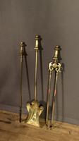 Lovely Trio of Brass Art Nouveau Fire Irons (4 of 6) Lovely Trio of Brass Art Nouveau Fire Irons (4 of 6)