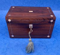 William IV Rosewood Twin Section Tea Caddy with Mother of Pearl Inlay (2 of 14) William IV Rosewood Twin Section Tea Caddy with Mother of Pearl Inlay (2 of 14)