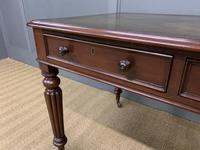 Victorian Mahogany 2 Drawer Reeded Leg Writing Table (3 of 15) Victorian Mahogany 2 Drawer Reeded Leg Writing Table (3 of 15)