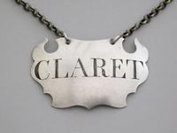 George II Plain Escutcheon Silver Wine Label 'claret', By John Harvey, London, C1746-50 (3 of 7) George II Plain Escutcheon Silver Wine Label 'claret', By John Harvey, London, C1746-50 (3 of 7)