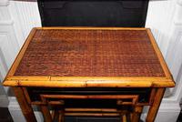 Vintage Bamboo Nest of 2 Tables in Art Deco Style (2 of 5) Vintage Bamboo Nest of 2 Tables in Art Deco Style (2 of 5)