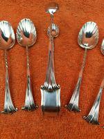 Antique Sterling Silver Hallmarked 1887 Onslow 6 x Tea Spoons & Tongs , Josiah Williams & Co, London (5 of 10) Antique Sterling Silver Hallmarked 1887 Onslow 6 x Tea Spoons & Tongs , Josiah Williams & Co, London (5 of 10)