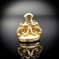 Antique Sardonyx Gold Cased Fob Seal Pendant Charm (7 of 9) Antique Sardonyx Gold Cased Fob Seal Pendant Charm (7 of 9)