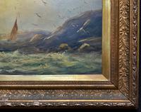 19thc (British School) Fishing Boats In Rough Seas Oil On Board Painting (11 of 13) 19thc (British School) Fishing Boats In Rough Seas Oil On Board Painting (11 of 13)