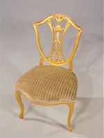 Rare Pair of Late 18th Century French Hepplewhite Gilded Side Chairs (5 of 5) Rare Pair of Late 18th Century French Hepplewhite Gilded Side Chairs (5 of 5)