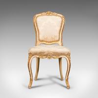 Antique Boudoir Chair, French, Giltwood, Bedroom Dressing Seat, Victorian c.1900 (2 of 12) Antique Boudoir Chair, French, Giltwood, Bedroom Dressing Seat, Victorian c.1900 (2 of 12)