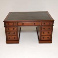 Antique Victorian Mahogany Leather Top Partners Desk (11 of 12) Antique Victorian Mahogany Leather Top Partners Desk (11 of 12)
