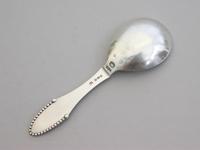 George V Danish Silver Beaded Pattern Caddy Spoon by Georg Jensen of Denmark, with London Import Marks for George Stockwell 1922 (8 of 8) George V Danish Silver Beaded Pattern Caddy Spoon by Georg Jensen of Denmark, with London Import Marks for George Stockwell 1922 (8 of 8)