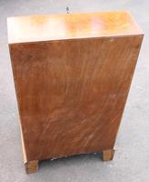 1960s Small Serpentine Front Burr Walnut Ladies Bureau + Key (5 of 5) 1960s Small Serpentine Front Burr Walnut Ladies Bureau + Key (5 of 5)