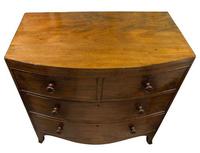 19th Century Bow-fronted Mahogany Chest of Drawers (6 of 6) 19th Century Bow-fronted Mahogany Chest of Drawers (6 of 6)