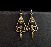 Antique Victorian Diamond Drop Earrings, 15ct Gold (8 of 10) Antique Victorian Diamond Drop Earrings, 15ct Gold (8 of 10)