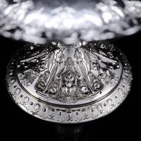Magnificent Antique Set of Three Solid Sterling Silver Comport / Tazza Suites with Fine Chased Engravings - Martin Hall & Co 1890 (19 of 24) Magnificent Antique Set of Three Solid Sterling Silver Comport / Tazza Suites with Fine Chased Engravings - Martin Hall & Co 1890 (19 of 24)