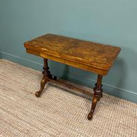 Quality Figured Walnut Victorian Antique Card Table / Games Table (6 of 9) Quality Figured Walnut Victorian Antique Card Table / Games Table (6 of 9)