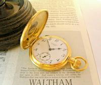 Vintage Swiss Waltham Pocket Watch 1970s 17 Jewel 12ct Gold Plated Half Hunter FWO (2 of 12) Vintage Swiss Waltham Pocket Watch 1970s 17 Jewel 12ct Gold Plated Half Hunter FWO (2 of 12)