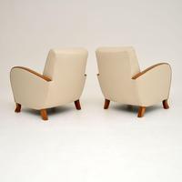 Pair of Swedish Art Deco Satin Birch Armchairs (3 of 9) Pair of Swedish Art Deco Satin Birch Armchairs (3 of 9)