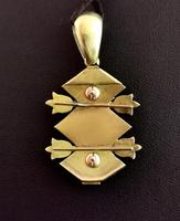 Victorian Blue Enamel & Split Pearl Pendant, 9ct Gold (9 of 12) Victorian Blue Enamel & Split Pearl Pendant, 9ct Gold (9 of 12)