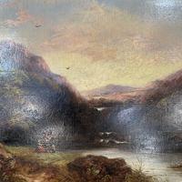 Antique Victorian river landscape oil painting of fishing party 1 of 2 (9 of 10) Antique Victorian river landscape oil painting of fishing party 1 of 2 (9 of 10)