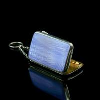 Antique Solid Silver Blue Enamel Guilloche Cigarette Case - Robert Chandler 1916 (15 of 15) Antique Solid Silver Blue Enamel Guilloche Cigarette Case - Robert Chandler 1916 (15 of 15)