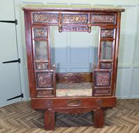 Red Lacquered Opium Bed or Wedding Bed