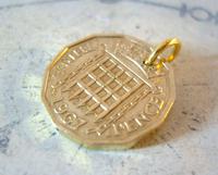 Vintage Pocket Watch Chain Fob 1967 Queen Elizabeth Threepenny Bit Old 3d Coin Fob (2 of 4) Vintage Pocket Watch Chain Fob 1967 Queen Elizabeth Threepenny Bit Old 3d Coin Fob (2 of 4)