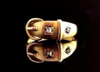 Victorian 18ct Gold Buckle Ring, Sapphire & Diamond (9 of 14) Victorian 18ct Gold Buckle Ring, Sapphire & Diamond (9 of 14)
