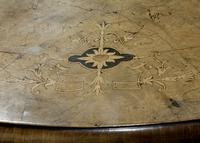 Oval Inlaid Walnut Loo Table on Quadruple Base (4 of 8) Oval Inlaid Walnut Loo Table on Quadruple Base (4 of 8)