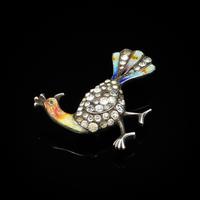 Antique Enamel and Paste Silver Peacock Bird Brooch Pin (3 of 10) Antique Enamel and Paste Silver Peacock Bird Brooch Pin (3 of 10)