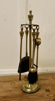 Heavy Quality Brass Fireside Companion Set, Fireside Tools (2 of 4) Heavy Quality Brass Fireside Companion Set, Fireside Tools (2 of 4)