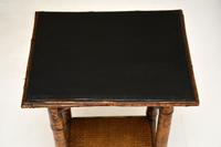 Antique Victorian Bamboo Leather Top Side Table (5 of 6) Antique Victorian Bamboo Leather Top Side Table (5 of 6)