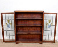 Oak Leaded Stained Glazed Bookcase Arts & Crafts Edwardian (11 of 11) Oak Leaded Stained Glazed Bookcase Arts & Crafts Edwardian (11 of 11)