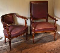 Pair of French Directoire Leather Armchairs (14 of 16) Pair of French Directoire Leather Armchairs (14 of 16)