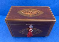 Georgian Mahogany Tea Caddy with Harewood Floral Panels (9 of 13) Georgian Mahogany Tea Caddy with Harewood Floral Panels (9 of 13)