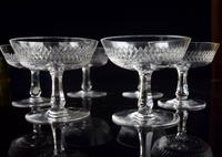 6 French Crystal Champagne Coupes c.1920 (5 of 5) 6 French Crystal Champagne Coupes c.1920 (5 of 5)