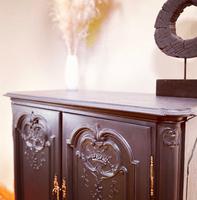 French Antique Style Cabinet / Black Cupboard / Louis XV Style (9 of 10) French Antique Style Cabinet / Black Cupboard / Louis XV Style (9 of 10)